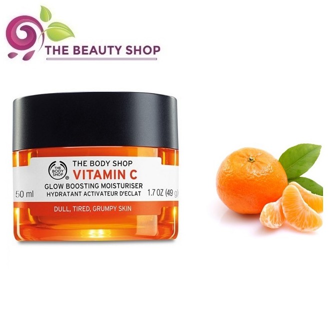 Gel dưỡng trắng sáng da mờ thâm vitamin C The Body Shop Glow Boosting Moisturiser 49g