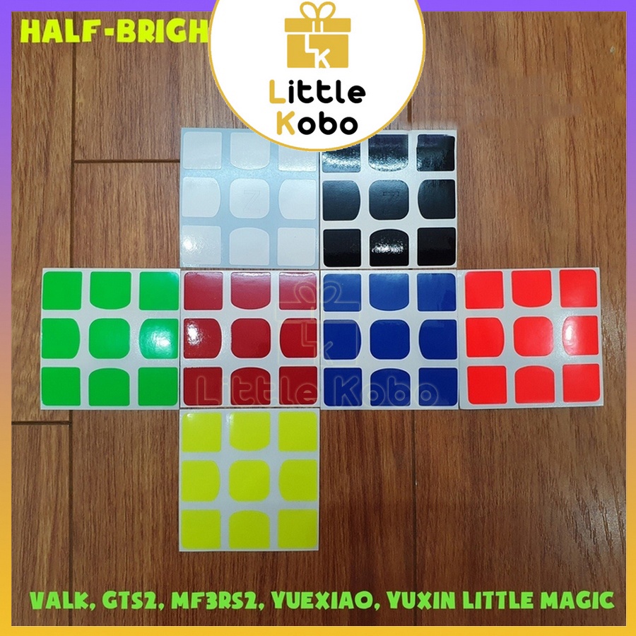 Sticker Rubik 3x3 Half-Bright Gan Valk GTS Sticker Rubic 3 Tầng