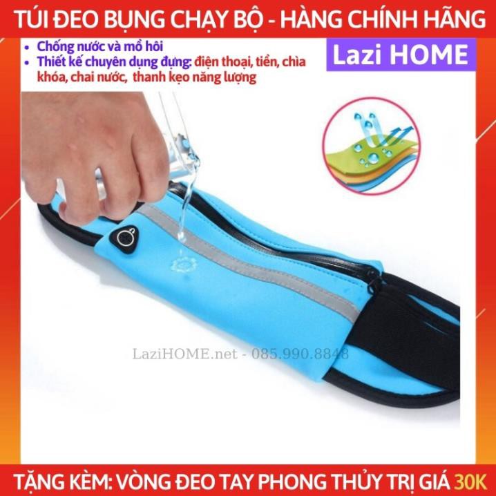 Phụ kiện xe đạp [HÀNG CAO CẤP], chạy bộ, túi đeo bụng cao cấp Lazi HOME - Chống nước, phản quang + Tặng vòng tay pt 2