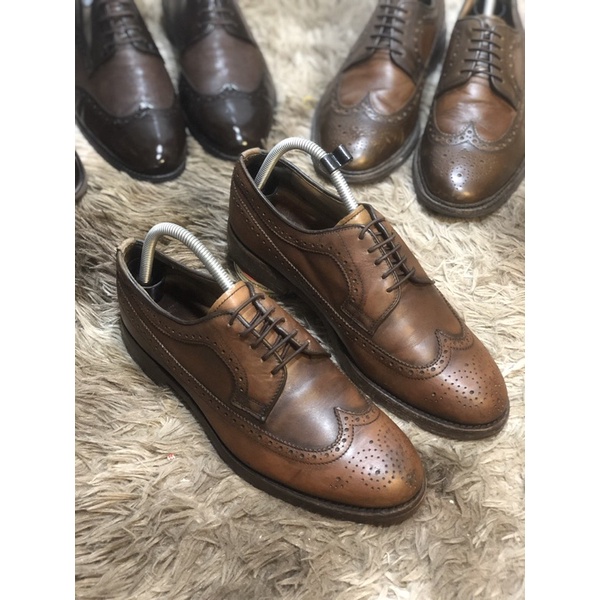 [Giày 2hand] [Size 40] [TonaShoe] Giày Tây Kiểu Dáng Wingtips Full Brouge Màu Nâu Phiên Bản Heritage Cao Cấp