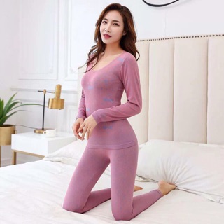 Bộ giữ nhiệt nữ cổ tròn