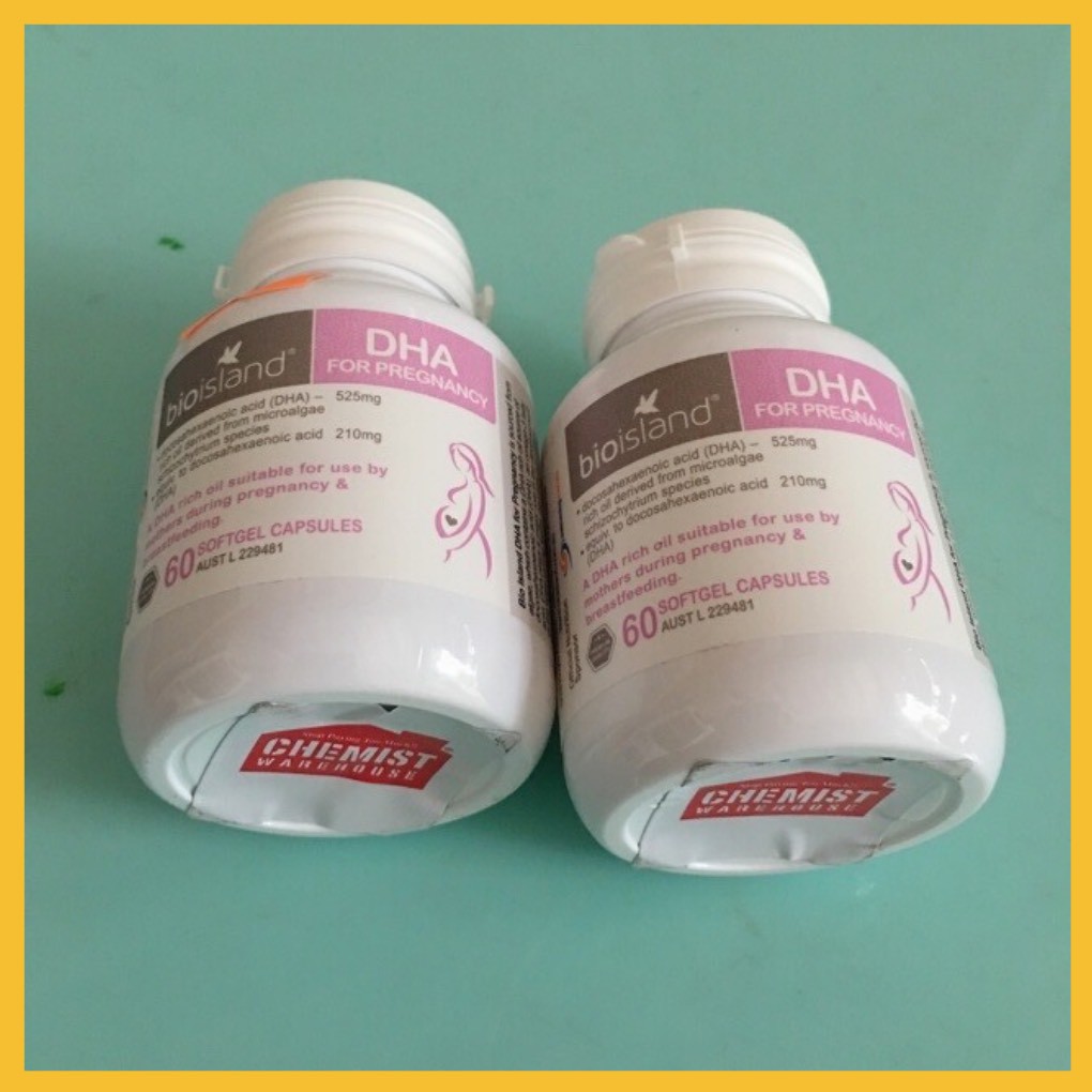 DHA Bầu Nuôi Bé Thông Minh Từ Trong Bụng Mẹ Bioisland Lọ 60 Viên