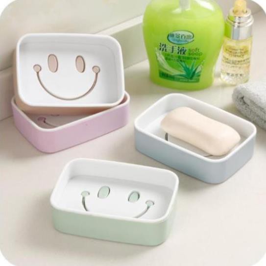 [Loại tốt] Khay để xà bông hai lớp hình mặt cười - K005