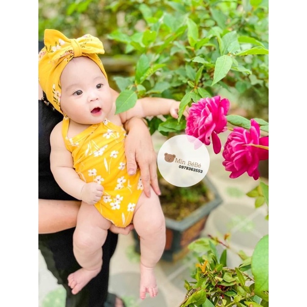 Bodysuit 2 dây cho bé gái