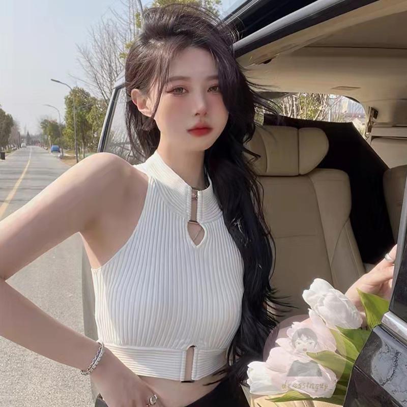 Áo Hai Dây Ghép Vải Cơ Bản Mùa Hè Cho Nữ