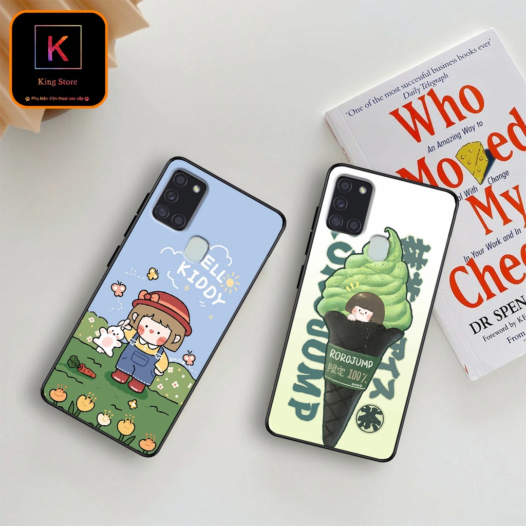Ốp lưng Samsung A21s - Samsung A21 - Ốp in hình Ngân hà &amp; Roro Jumb - Lưng nhám viền TPU