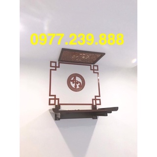 Bàn thờ gỗ sồi 81cm kèm viền, chữ tròn