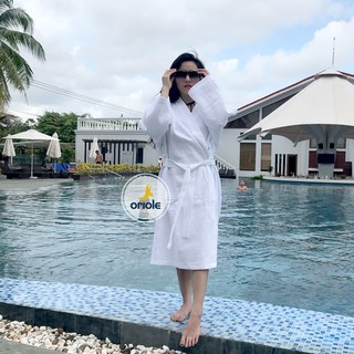 Áo choàng tắm tổ ong 100% cotton hút nước - NBR6
