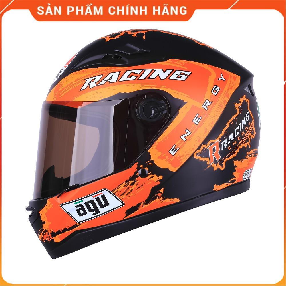 Mũ Bảo Hiểm Fullface AGU Tem Racing 2019 Tặng kèm túi đựng nón chống trầy tiện lợi