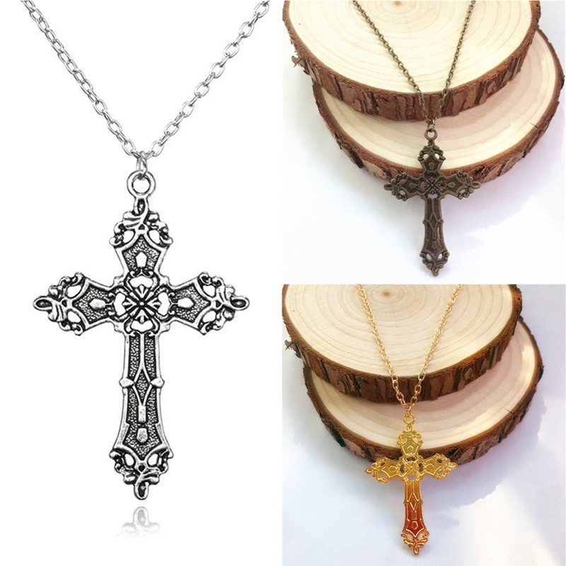 Tmdbyx Vòng Cổ Choker Dài Mặt Chữ Thập Phong Cách Gothic Cổ Điển Thời Trang Dành Cho Nam Và Nữ