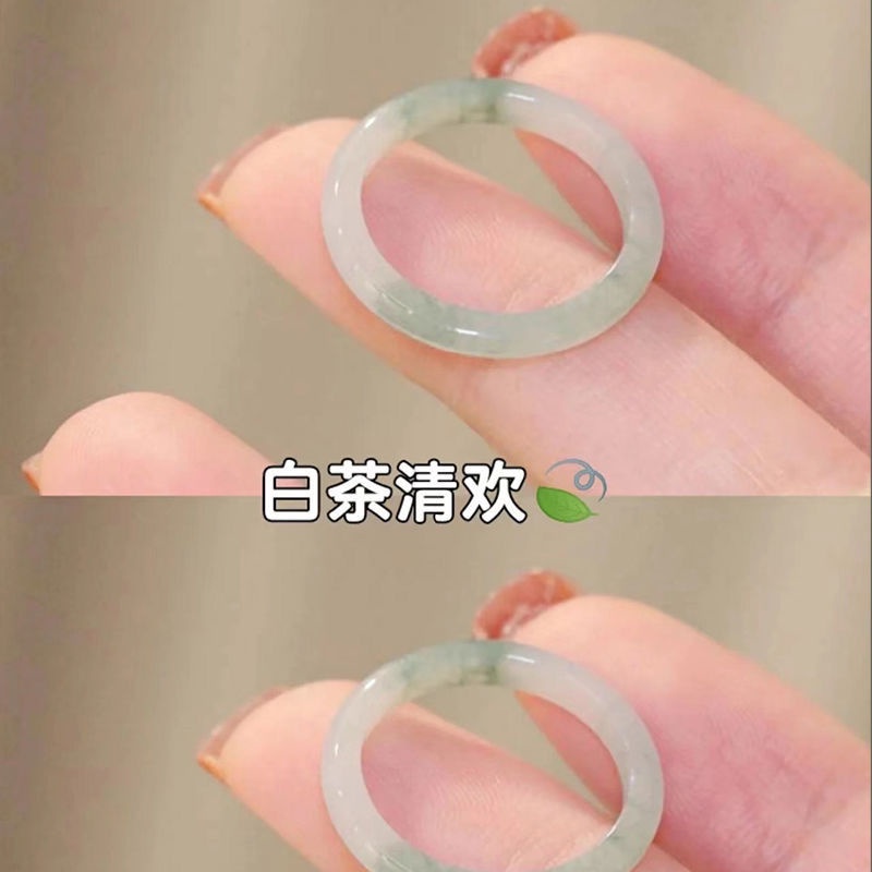 Nhẫn Đeo Tay Đính Đá Ngọc Bích Giả Phong Cách Đồng Quê Thời Trang Không Phai Màu Dành Cho Nữ
