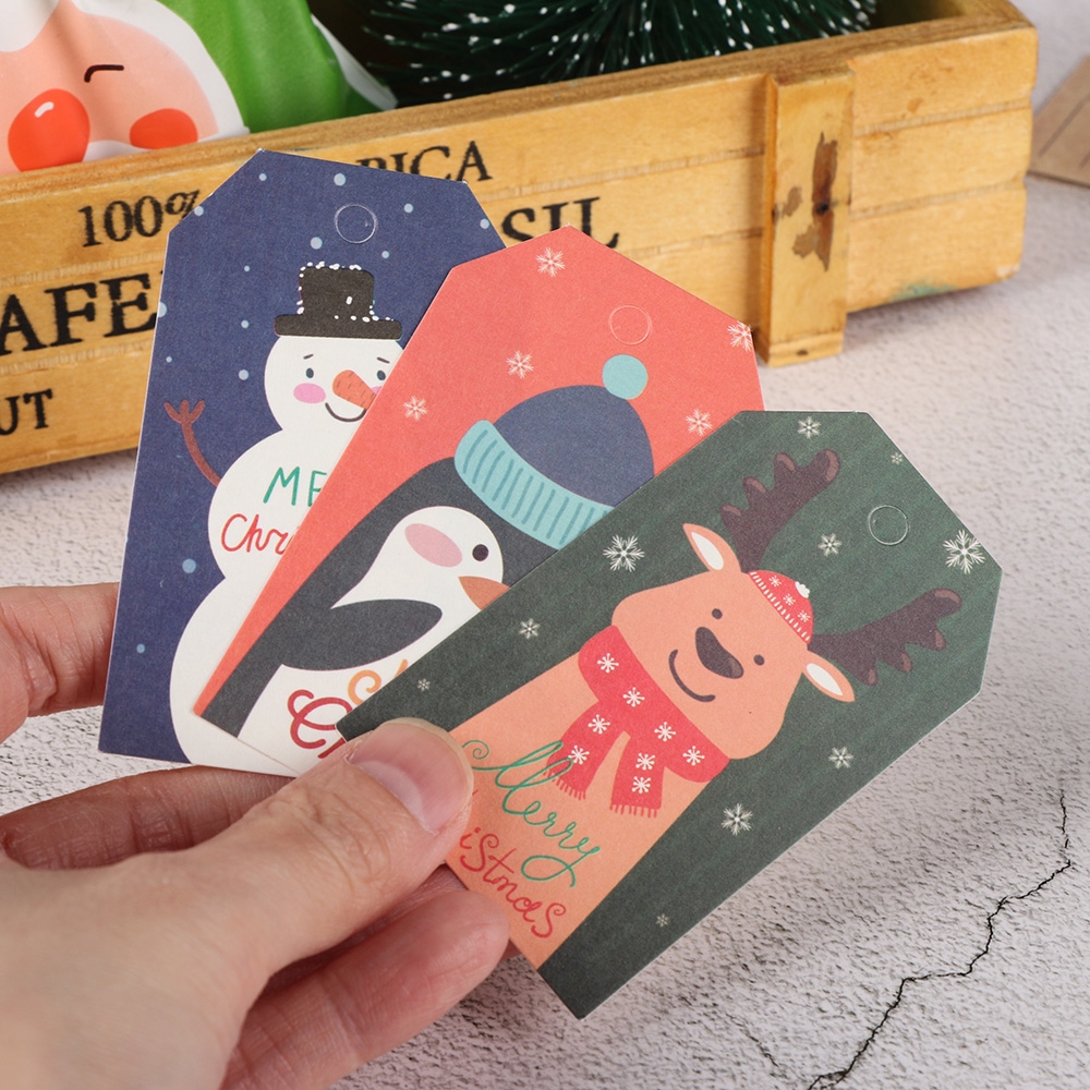 Bộ 50 thẻ giấy kraft treo trang trí giáng sinh