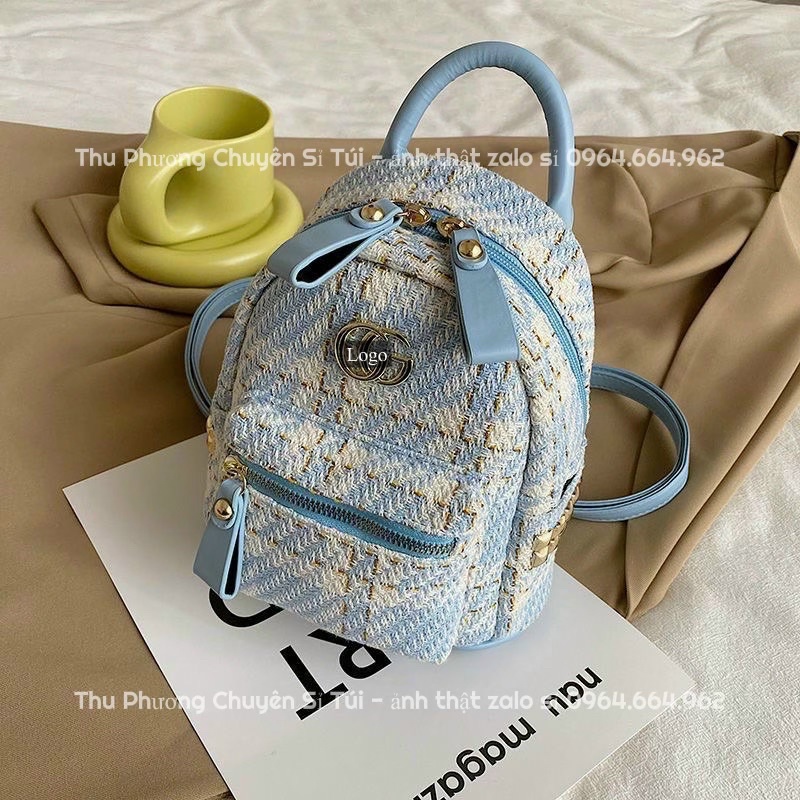 Balo nữ, balo mini dạ phối màu siêu xinh phong cách hàn quốc cute dễ thương (hàng chuẩn đẹp)