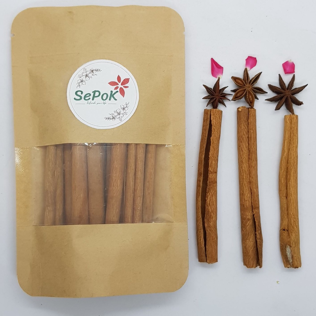 Quế Thanh Khô Cạo Vỏ 100g-Sepok