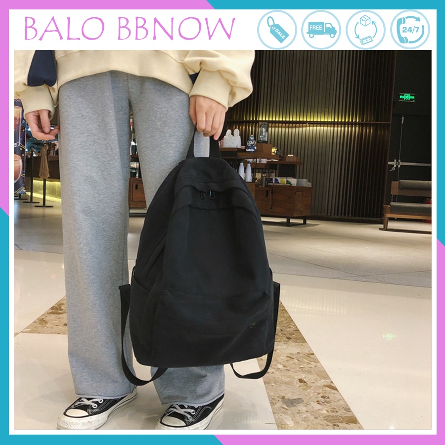 Balo nữ giá rẻ cá tính thời trang đi học BBNOW BL7 - tặng kèm sticker dễ thương