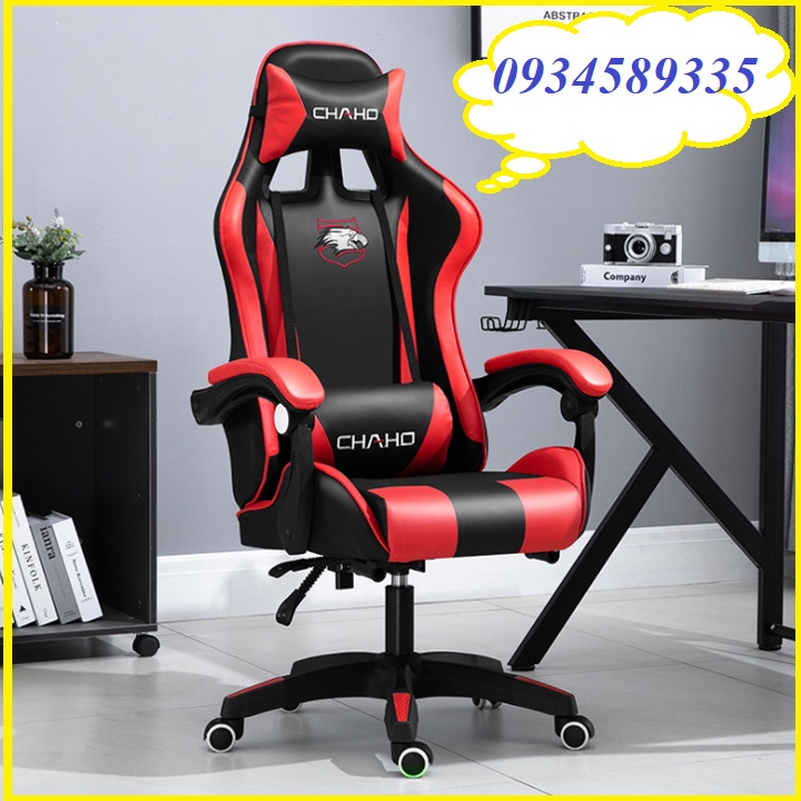◄Ghế Gaming Cao Cấp Có Gối Massage, Làm Việc Tựa Lưng Thư Giãn Tùy Chỉnh Nâng Hạ Ngả.