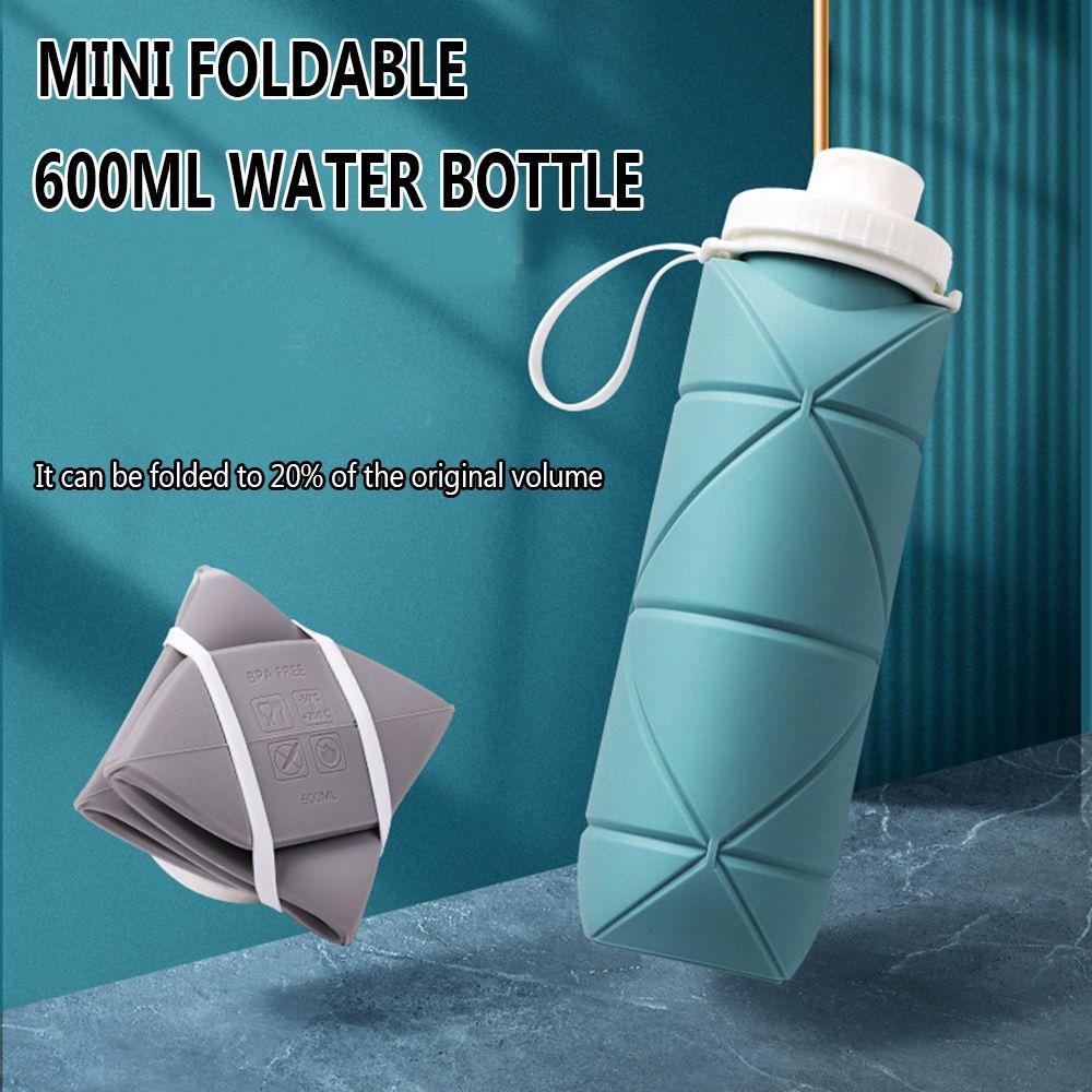PISTA Bình Nước Thể Thao Bằng Silicone 600ml Gấp Gọn Tiện Dụng