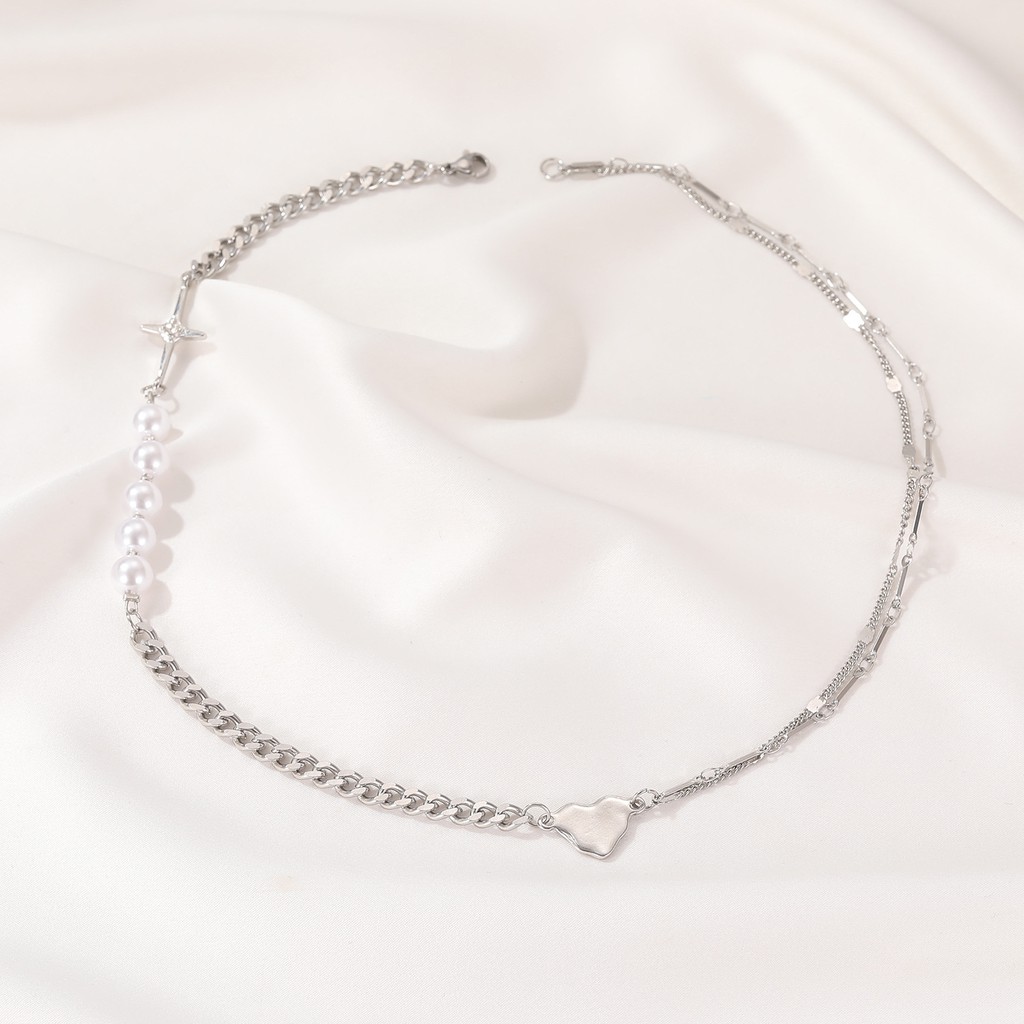 Dây chuyền phối hạt ngọc trai nhân tạo thời trang dành cho nữ