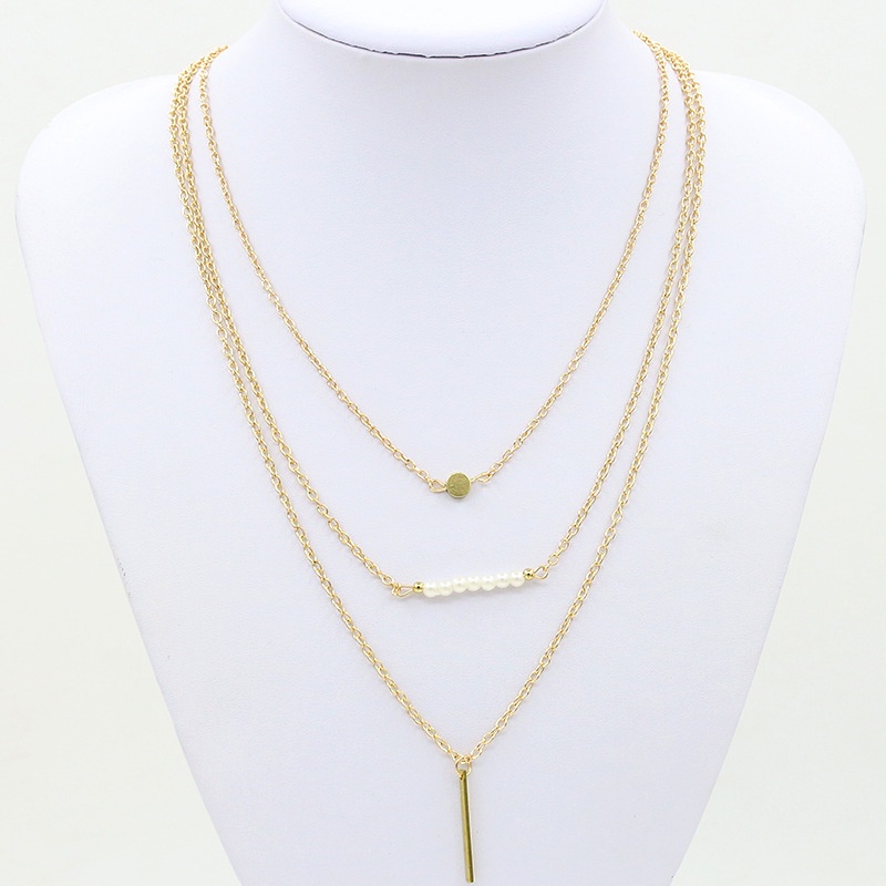 Vòng cổ Nhiều Lớp Đính Ngọc Trai Nhân Tạo Thời Trang Dành Cho Nữ