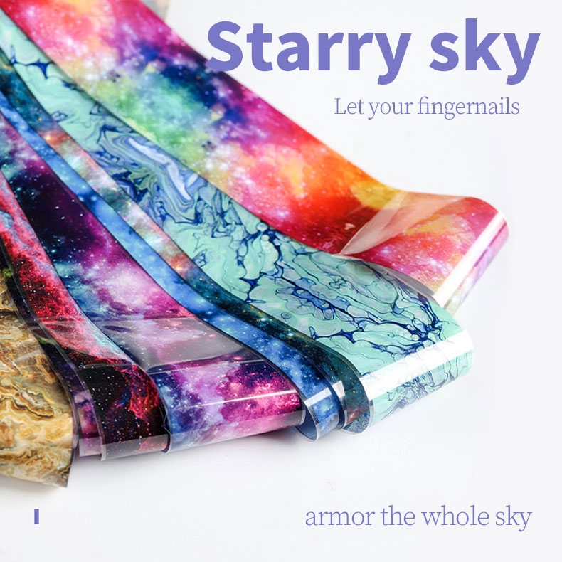 [Hàng mới về] Hình dán móng tay tự dính sáng bóng đầy nghệ thuật