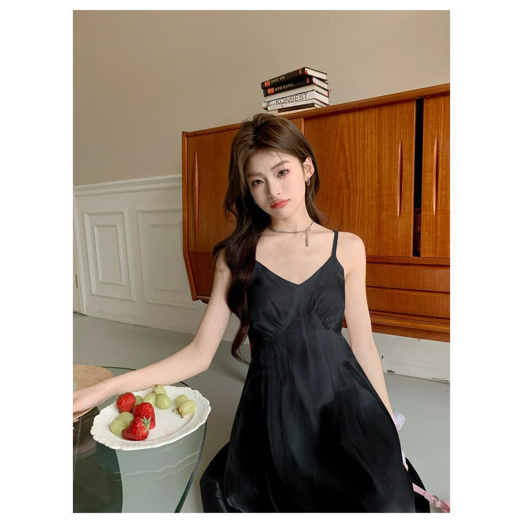 Đầm Hai Dây Cổ Chữ V Xinh Xắn Dành Cho Nữ 63029