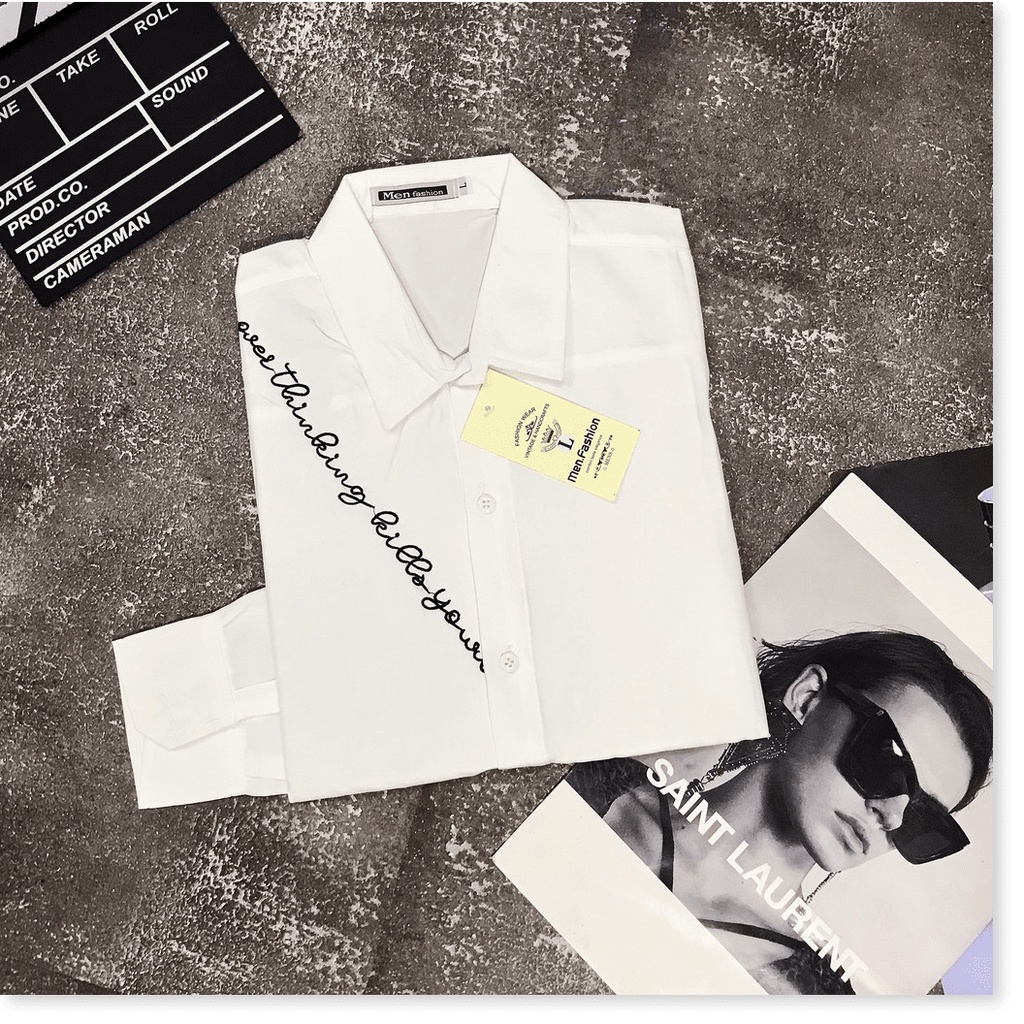 ÁO SƠ MI TRẮNG DÀI TAY NAM HOẠ TIẾT ĐẸP CHẤT CHO AE KOKO MI FASHION