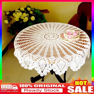 Khăn Trải Bàn Cotton Hình Tròn 80cm Cao Cấp