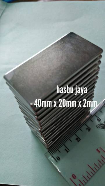 Nam Châm Hình Vuông 40x20 X 2mm / 40mm X 20mm X 2mm / 40x20 X 2mm