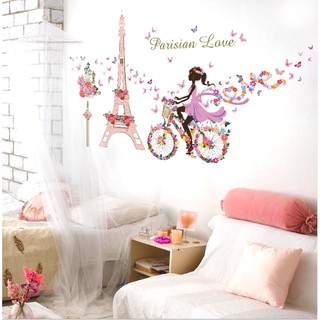Decal dán tường Paris Love