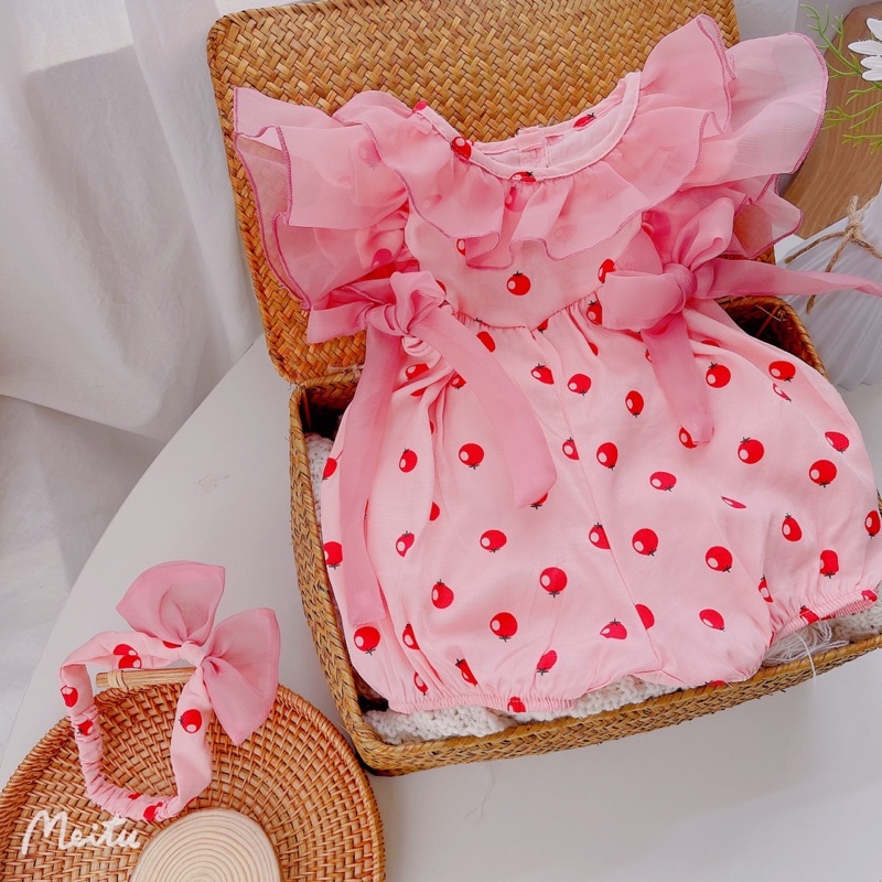 REN HỒNG Body tặng nơ cho bé mã 44058