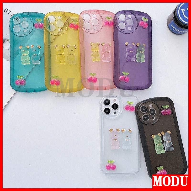 Ốp Điện Thoại Hình Gấu Cherry Cho Samsung Galaxy A20 A20S A30 A750 A7 2018 J2 J4 J4 + J6 J6 + J730 J7 Pro Prime Plus