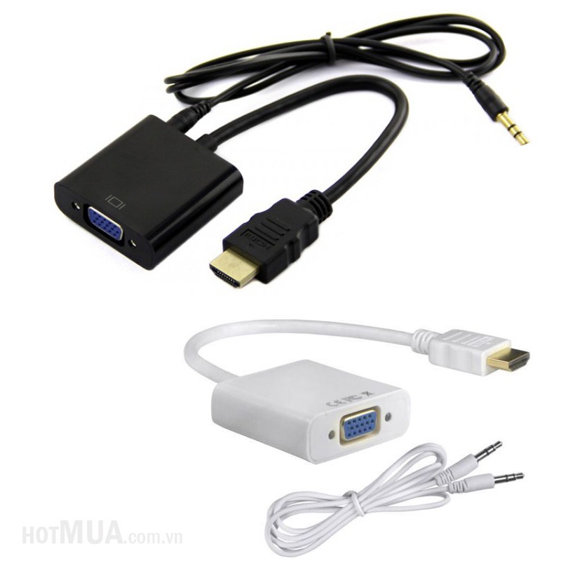 Cáp chuyển HDMI sang VGA có Audio hàng chất lượng