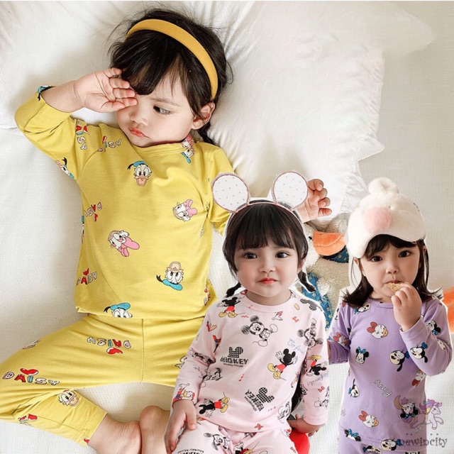 Set Áo Thun Tay Dài &amp; Quần Dài Dành Cho Bé