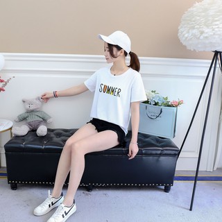 Áo thun nữ trắng thời trang 100% cotton cao cấp SUMMER Siêu hot