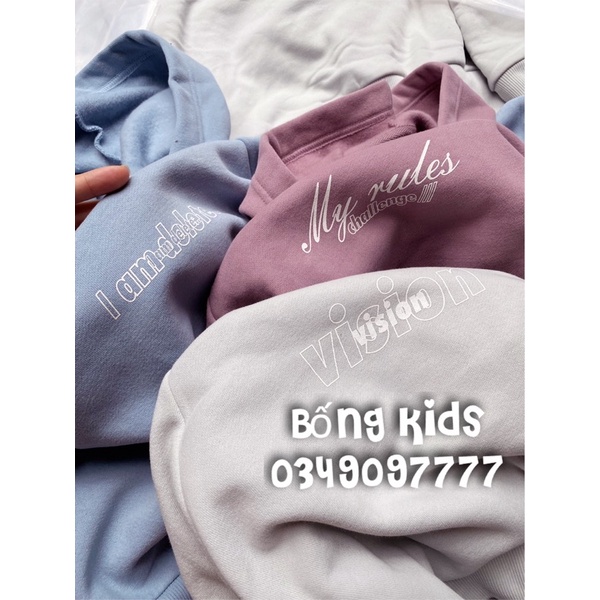 Áo Nỉ Hoodie Bé Gái In Chữ GJ