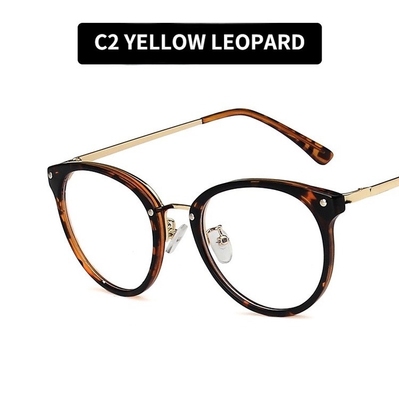 (KIQI-FASHION) COD Mắt Kính Chống Ánh Sáng Xanh Hình Oval Thời Trang Hàn Quốc Mới Cho Nữ