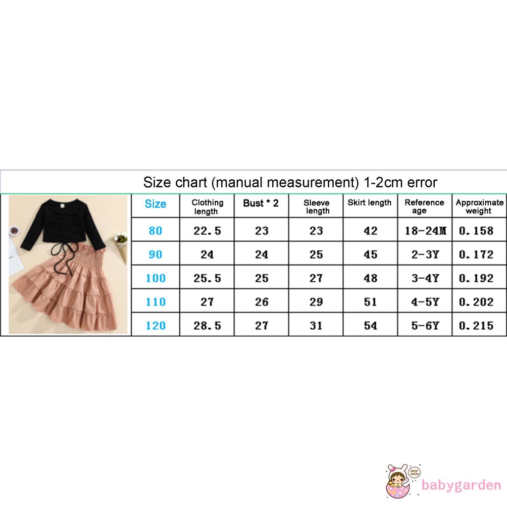 Bộ Áo Thun Tay Dài Màu Trơn Phối Chân Váy Xếp Ly Thời Trang Cho Bé Gái