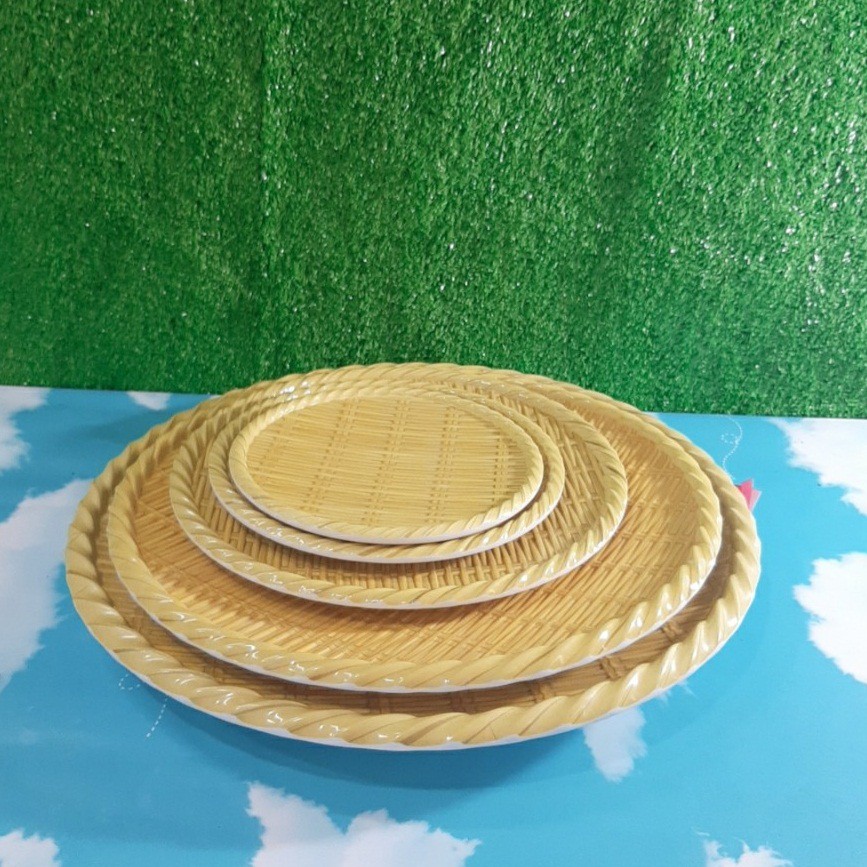 Đĩa tròn giả tre Melamine DTR 05-11,Dĩa tròn Melamiene hàng Cao Cấp