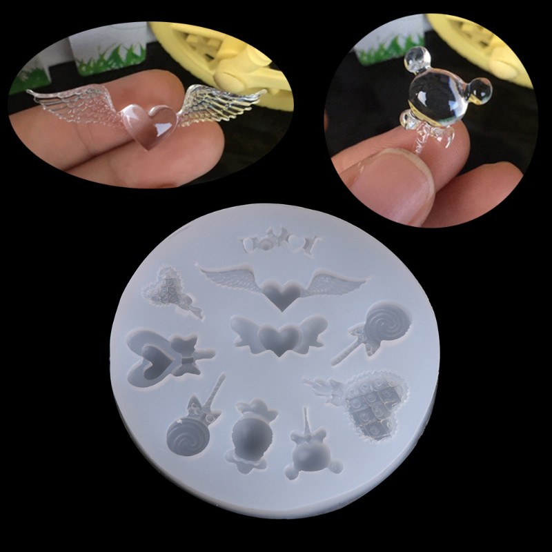 Khuôn silicone tạo hình kẹo mút trang trí bánh dễ thương