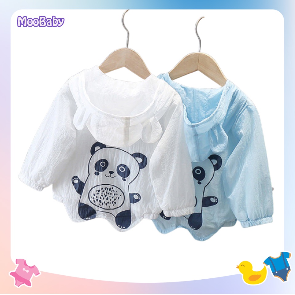 Áo Chống Nắng Cho Bé In Hình Gấu Cute MOOBABY SHOP, Áo Khoác Cho Bé Trai