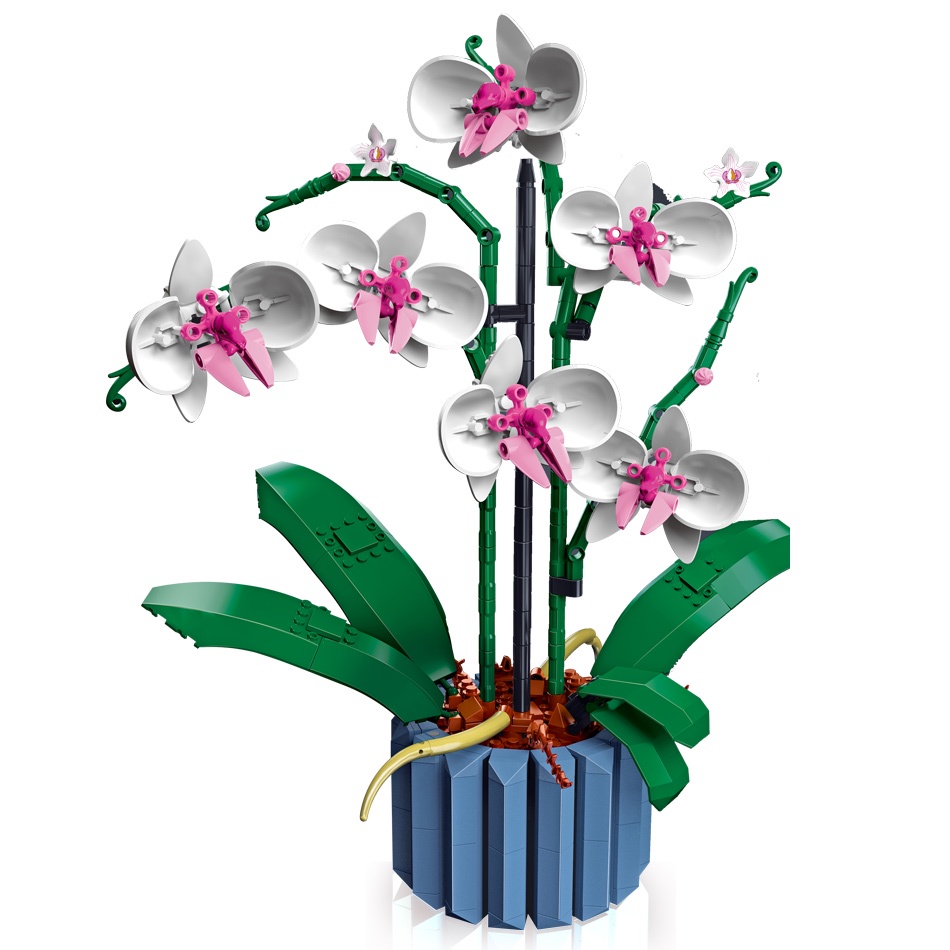 Bó Hoa Phong Lan Tự Làm Lắp Ráp Bonsai MOC Xây Dựng Khối Trang Trí Đồ Chơi Gạch Đồ Chơi Trẻ Em