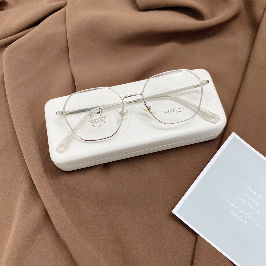 Mắt Kính Gọng Cận Cao Cấp Form Vuông 642 72616 Lyly Phong Cách Ulzzang Siêu Xinh - Hazo
