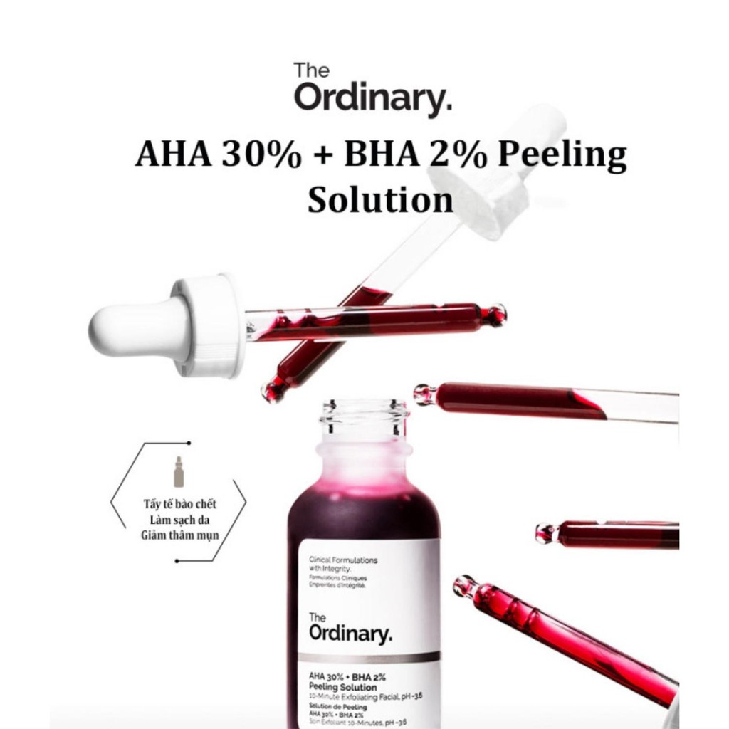 Tẩy Da Chết AHA 30% BHA 2% Peeling Solution - The Ordinary