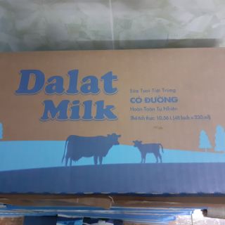 Thùng 48 bịch sữa tươi tiệt trùng có đường Dalat Milk 220ml