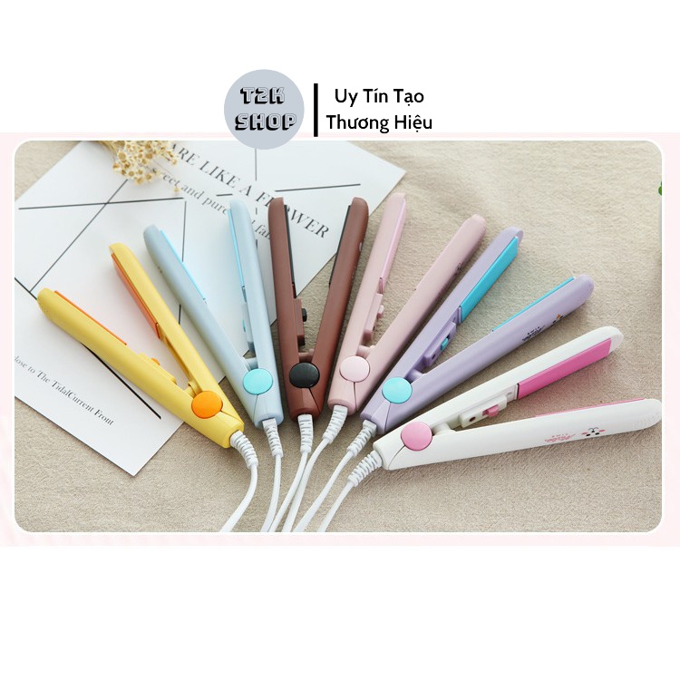 Máy Uốn Là Tóc Kiêm Duỗi Tóc Mini Sử Dụng Ion Âm Tiện Dụng - T2K Shop