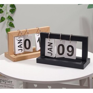 [Ảnh thật] Lịch để bàn lật số bằng gỗ