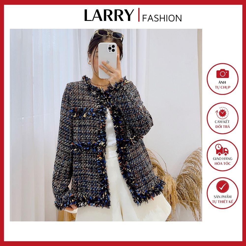 Áo Khoác Dạ Tweed Hàng Thu Đông Cao Cấp Thiết Kế 2 Lớp A292 - Larry Clohting