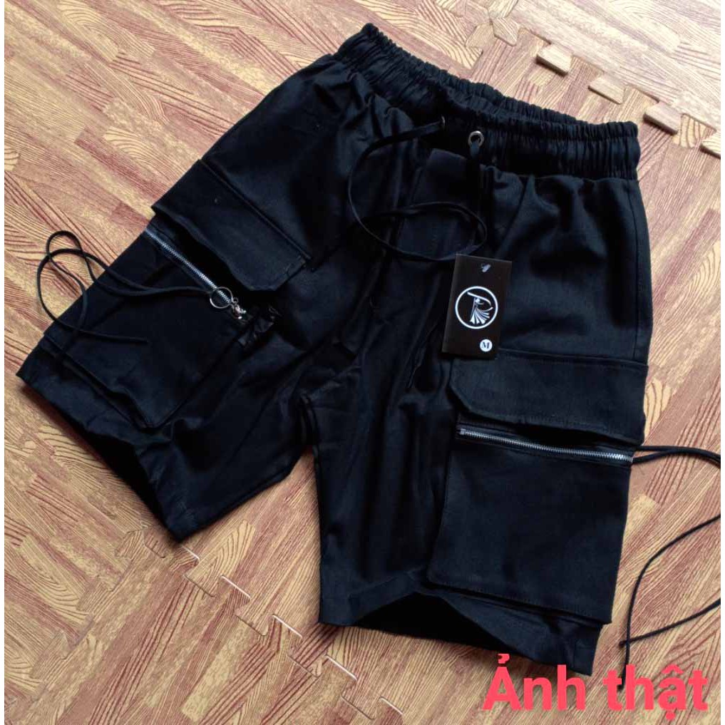 Quần Short Kaki Nam Túi Hộp Cap Cấp ⚡️ ẢNH CHỤP THẬT ⚡️ Phối khóa kéo Vải Dày Chỉ May Lớn Không Xù P3