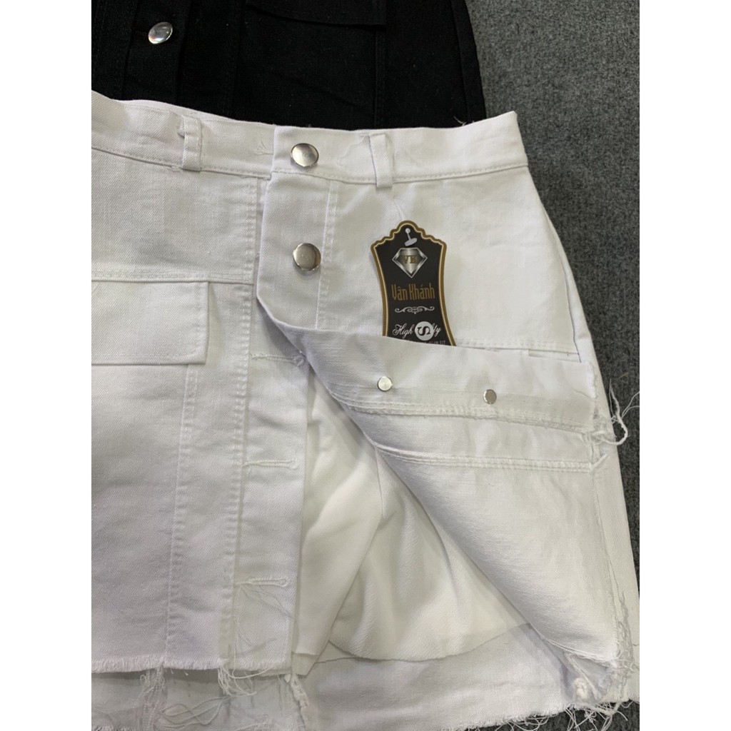 Chân váy kaki phối nắp túi lệch tà siêu xinh xắn | BigBuy360 - bigbuy360.vn