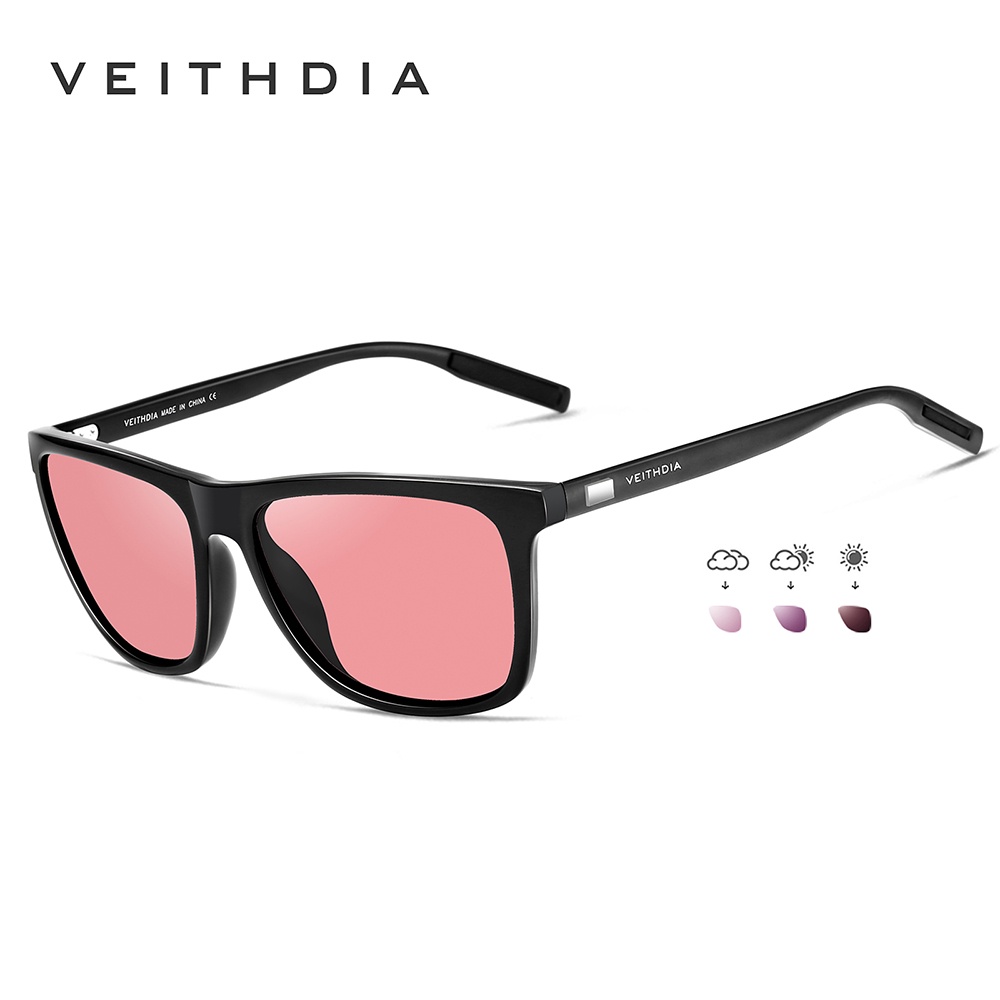 Kính Râm VEITHDIA 6108 Gọng Nhôm + TR90 Phong Cách Vintage Cho Nam/Nữ